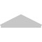 Ekena Millwork Peaked Cap Sunburst Architectural PVC Combination Pediment, 82"W x 27-3/8"H x 2-3/4"P (Pitch 6/12) PEDPC082X275PKC01 - alternate 4